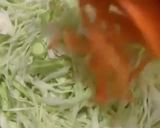 A picture of step 1 of Coleslaw with raisins.
