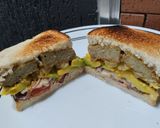 Foto del paso 12 de la receta: Sándwich🍱🥪 de tofu y vegetales🥗..