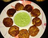 A picture of step 2 of Sweet corn tikki chaat.