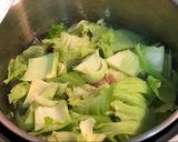 電鍋芥菜心雞湯。刈菜長年菜的食譜步驟2照片