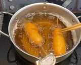 A picture of step 5 of Japanese corn dogs.