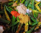 A picture of step 2 of Bhindi.