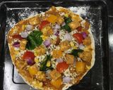 A picture of step 4 of Paneer Tikka Pizza.