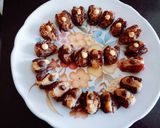 A picture of step 3 of Delicious nutritious stuffed dates with mava peanut Honey dry fruits delight.