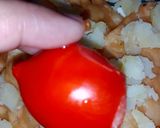 A picture of step 7 of Papri chaat.