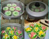 Foto langkah ke 6 dari resep Bolu Kukus Semangka Mekar (ukuran 1/2 kg).