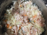 Empanadas de pollo con salsa blanca