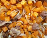 Une image de l'étape 3 de Gratin patate douce,fourme d'Ambert et marrons.