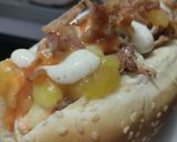 Foto del paso 12 de la receta: Perrito🌭caliente🥓de pollo🍗y tocineta🌭hawaiano🍍