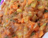 A picture of step 1 of Nigerian Meat pie filling.