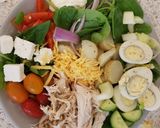 A picture of step 6 of My Super Salad with tasty Chicken Eggs,2 cheese. With Sour cream.