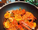 Kepiting saus padang langkah memasak 4 foto