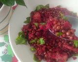 Foto del paso 6 de la receta: Guiso  de lentejas, remolacha, hierbas aromáticas y agua de mar