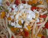 Foto del paso 3 de la receta: Tallarines con pimiento 3 colores y bacon
