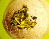 A picture of step 3 of Vegies filled gurasa.