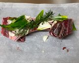 A picture of step 2 of Roasted Collar of Maguro.