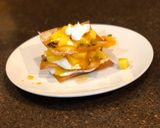 A picture of step 4 of Wonton Mango Passion fruit Napoleon.