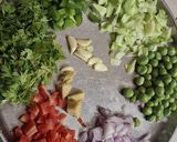 A picture of step 1 of Ragi flour mix vegetable soup.