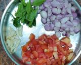 A picture of step 1 of Brinjal drumstick kara kulambu.