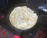Foto del paso 1 de la receta Bocadillo de tortilla francesa con zanahoria y jamón serrano