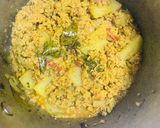A picture of step 1 of Stir fried Aloo Keema.
