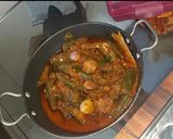 A picture of step 1 of Dahi Bhindi masala gravy.