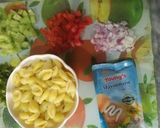 A picture of step 2 of Macaroni Salad😋.
