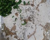 A picture of step 1 of Jowar Coriander Paratha.