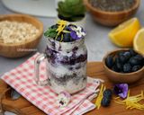 Gambar langkah 4 resipi Overnight Oatmeal Blueberry Lemon.