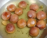 A picture of step 7 of Bread Gulab Jamun.
