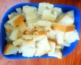 A picture of step 2 of Zebra bread pudding.