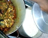 A picture of step 2 of Efe Riro(Vegetable with Rice).