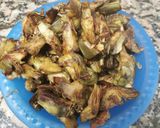 Foto del paso 2 de la receta: Ous trencats amb carxofes, xampinyons i espàrrecs de marge