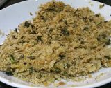 A picture of step 4 of Breaded chicken with fresh basil.