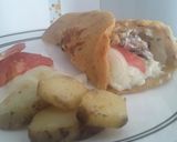 Foto del paso 14 de la receta: Sándwich griego!!! a mi estilo... 😛🍅🌰🥒🍋🥩🌮🌯🍟😝😜
