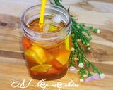 Hình bước làm 1 của món Hồng trà trái cây
