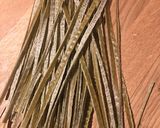 A picture of step 1 of Edamame bean and wild garlic pasta.