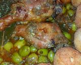Une image de l'étape 7 de Tajine au olive avec boulettes de pomme de terre.