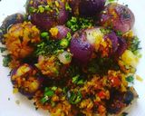 A picture of step 4 of Stuffed onion with poha stuffing.