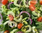 A picture of step 4 of Spring time salad with harissa chicken.