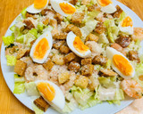 A picture of step 9 of Salad “Caesar” with shrimp 🦐.