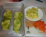 Foto del paso 5 de la receta: Calabacines rellenos de champiñones y jamón