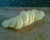 Foto del paso 1 de la receta: Patatas al horno con crema de roquefort y beicon