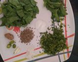 A picture of step 1 of Mint masala buttermilk.