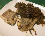 Une image de l'étape 13 de Filets de lieu noir aux oignons, poivrons et anis vert.