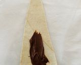 A picture of step 2 of Nutella croissant.
