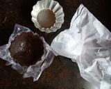 A picture of step 3 of Bourbon choco lava cake.