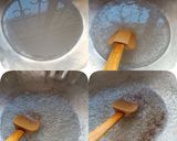 A picture of step 2 of Peanut Burfi/ Sing pak.