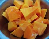 A picture of step 1 of Papaya Laddoos.
