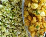 A picture of step 1 of Drumstick Flower pakodas.